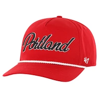 Men's '47  Red Portland Trail Blazers Overhand Logo Hitch Adjustable Hat