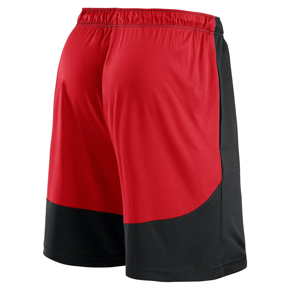 Lancement du short de performance noir/rouge Portland Trail Blazers pour hommes