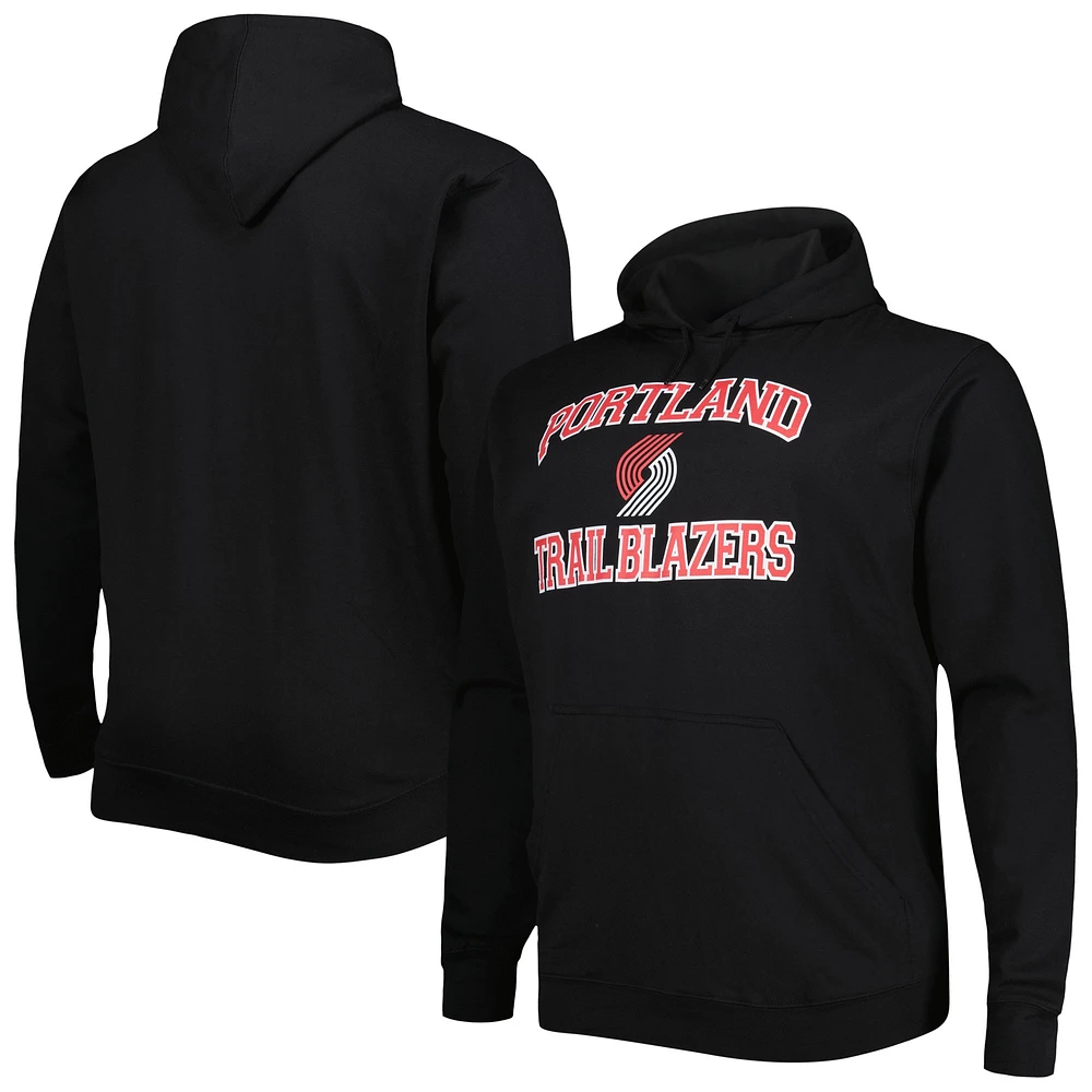 Sweat à capuche noir Portland Trail Blazers Big & Tall Heart Soul pour homme