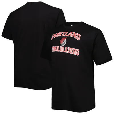 Portland Trail Blazers Big & Tall Heart Soul T-Shirt - Black