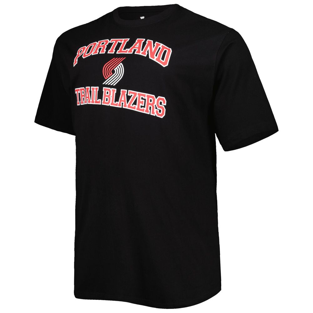 Men's Black Portland Trail Blazers Big & Tall Heart Soul T-Shirt