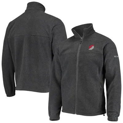 Portland Trail Blazers Columbia Flanker Full-Zip Jacket - Heathered Charcoal