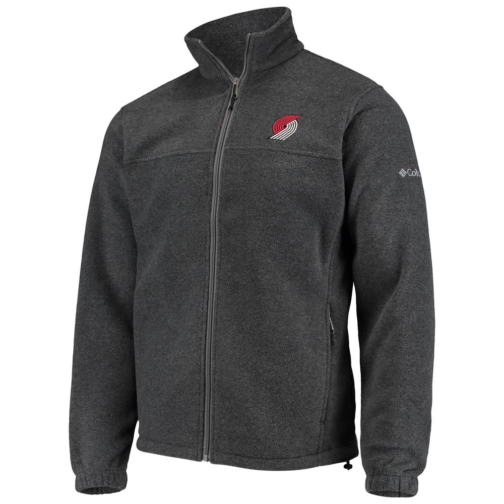 Men's Columbia Portland Trail Blazers Heathered Charcoal Flanker Full-Zip Jacket