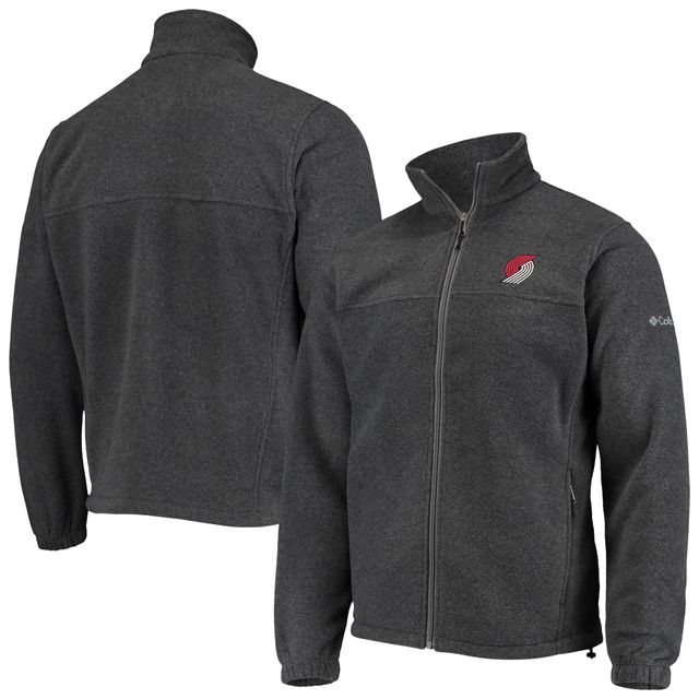 Veste Columbia Portland Trail Blazers pour homme Heathered Charcoal Flanker Full-Zip Jacket