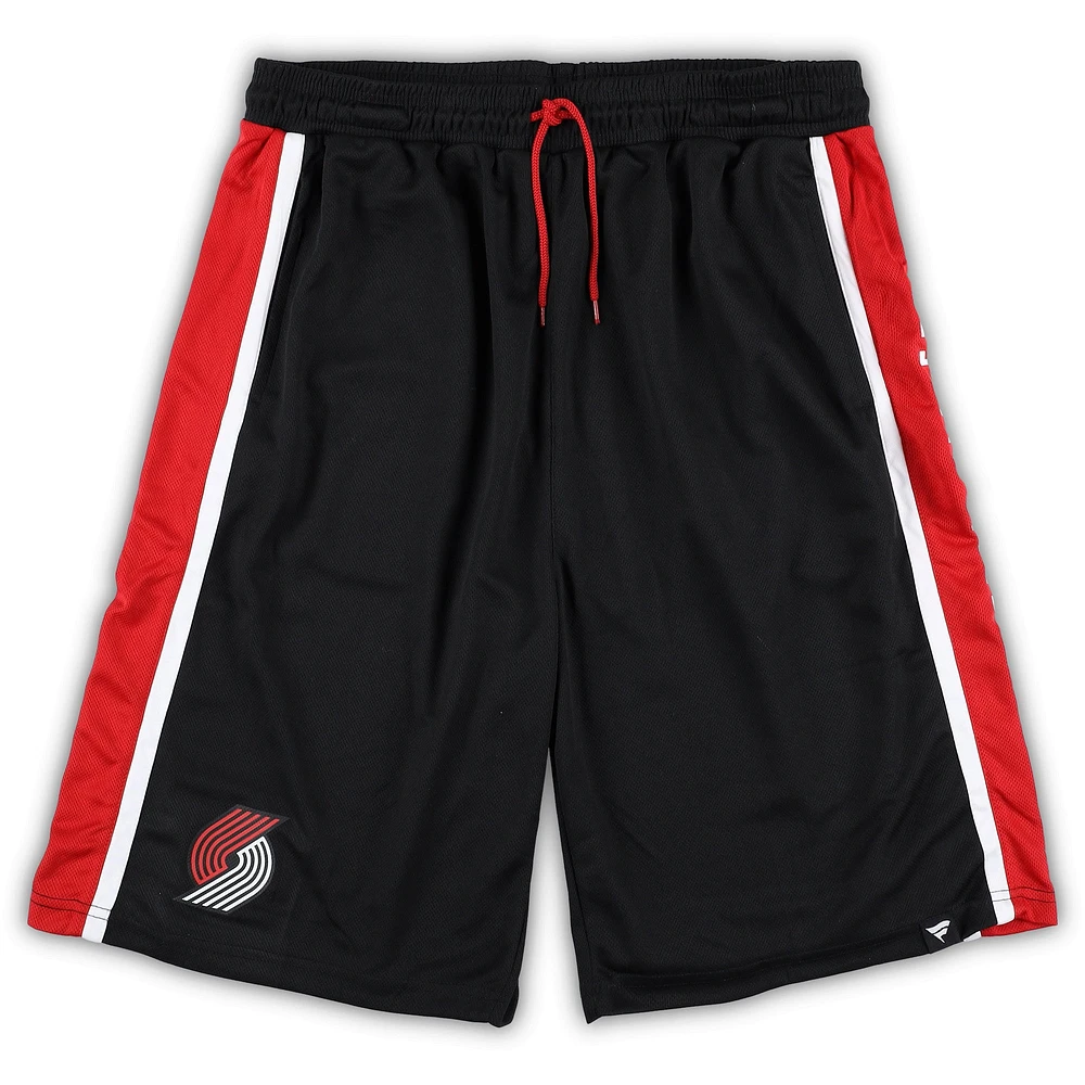 Short en maille emblématique Portland Trail Blazers Fanatics pour hommes, grand et grand, noir