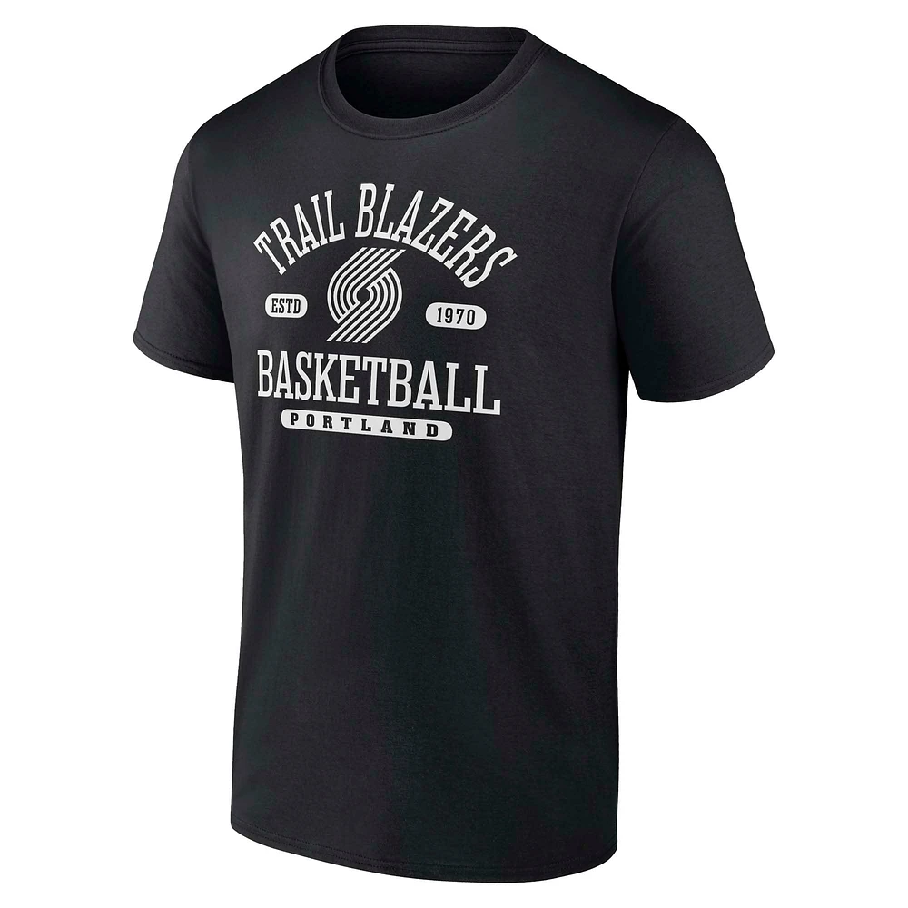 Men's Fanatics  Black Portland Trail Blazers Calling Plays T-Shirt