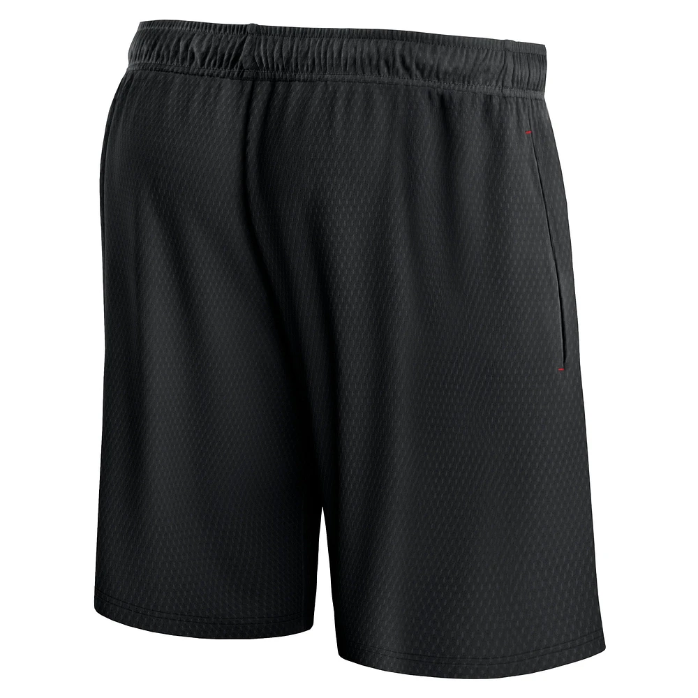 Short en maille Post Up Portland Trail Blazers Fanatics noir pour hommes