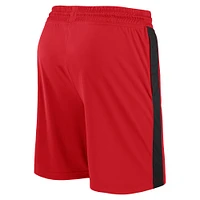 Short d'entraînement de performance du centre-ville 75e anniversaire des Portland Trail Blazers Fanatics rouge pour hommes