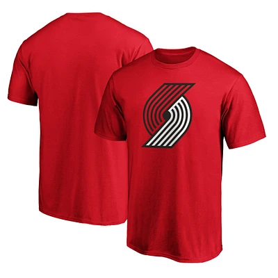Men's Fanatics Red Portland Trail Blazers Primary Team Logo T-Shirt