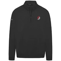 Men's Levelwear Black Portland Trail Blazers Murray Quarter-Zip Pullover