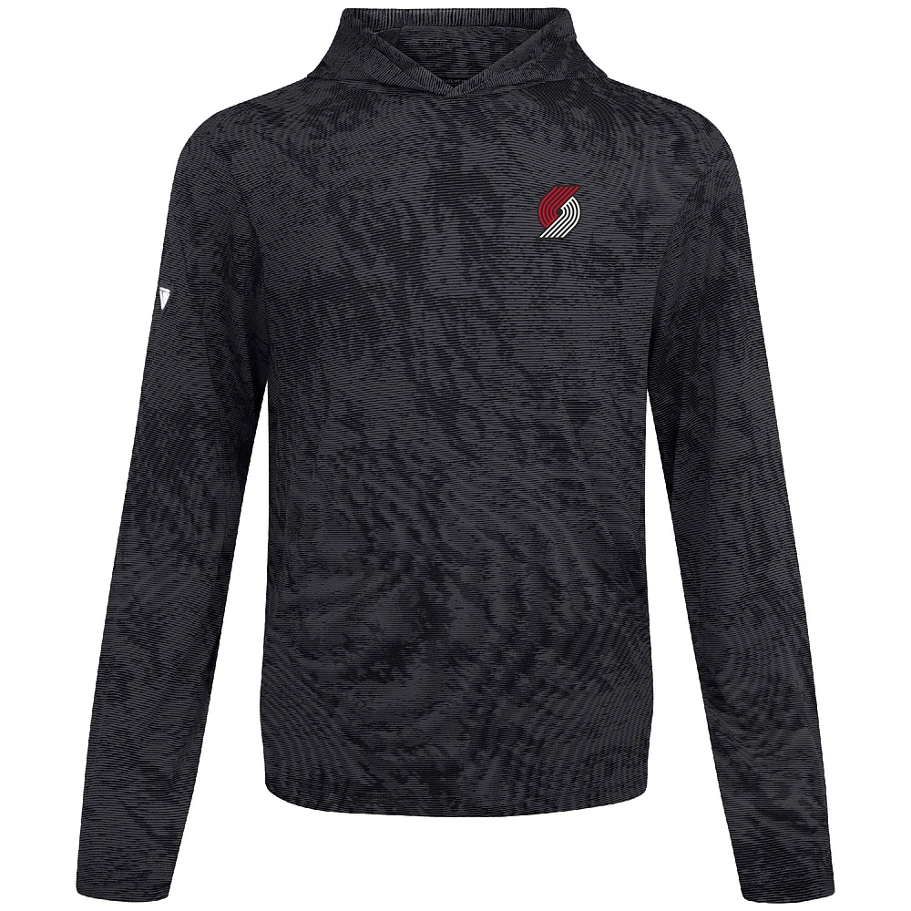 Men's Levelwear Black Portland Trail Blazers Platform Pullover Hoodie