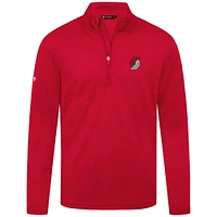 Haut rouge à fermeture éclair quart de tour Heron des Portland Trail Blazers pour homme Levelwear