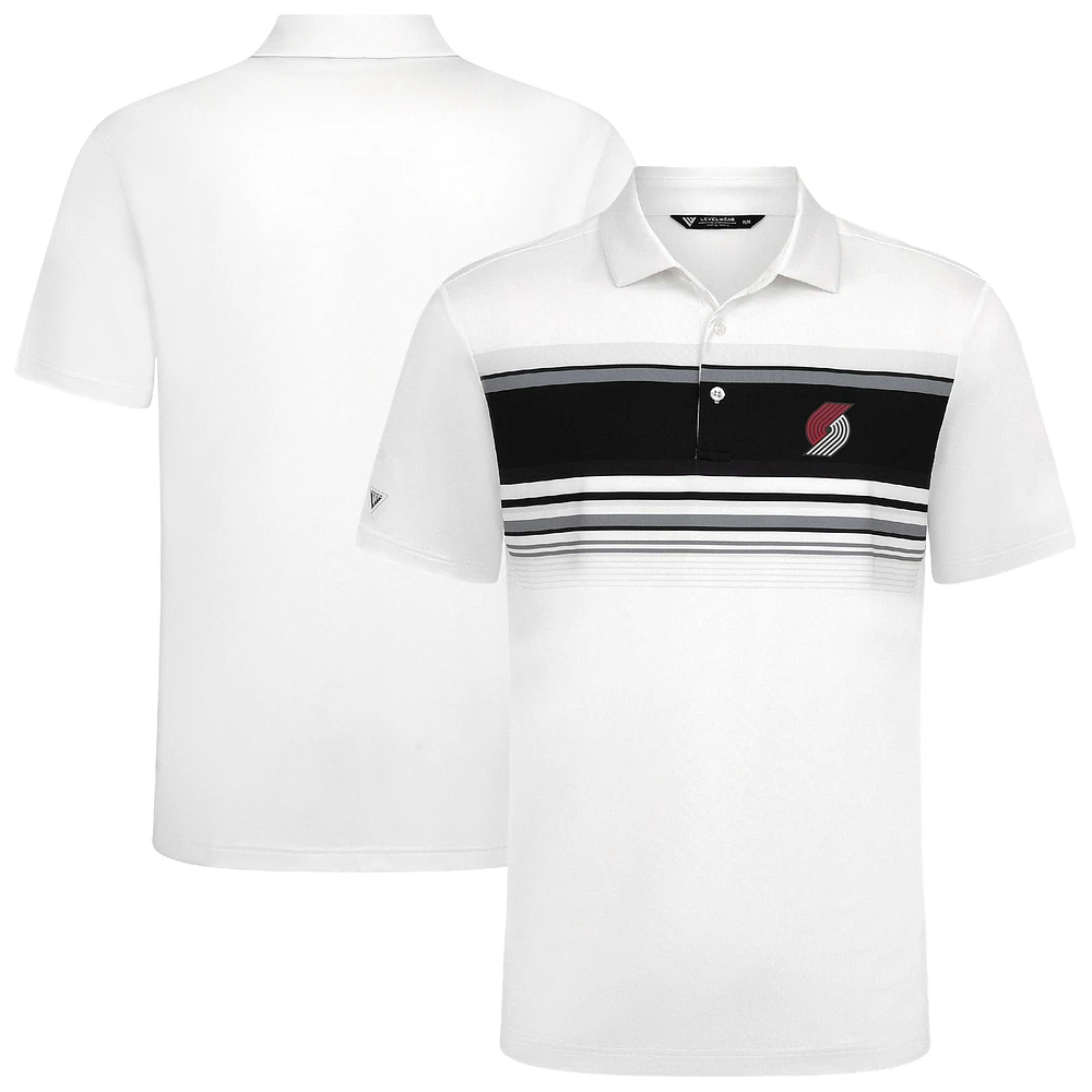Men's Levelwear White Portland Trail Blazers Onward Polo