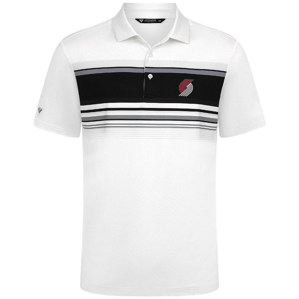 Men's Levelwear White Portland Trail Blazers Onward Polo
