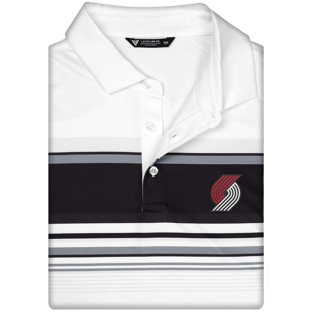 Men's Levelwear White Portland Trail Blazers Onward Polo
