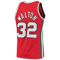 Men's Mitchell & Ness Bill Walton Red Portland Trail Blazers 1976/77 Hardwood Classics Swingman Jersey