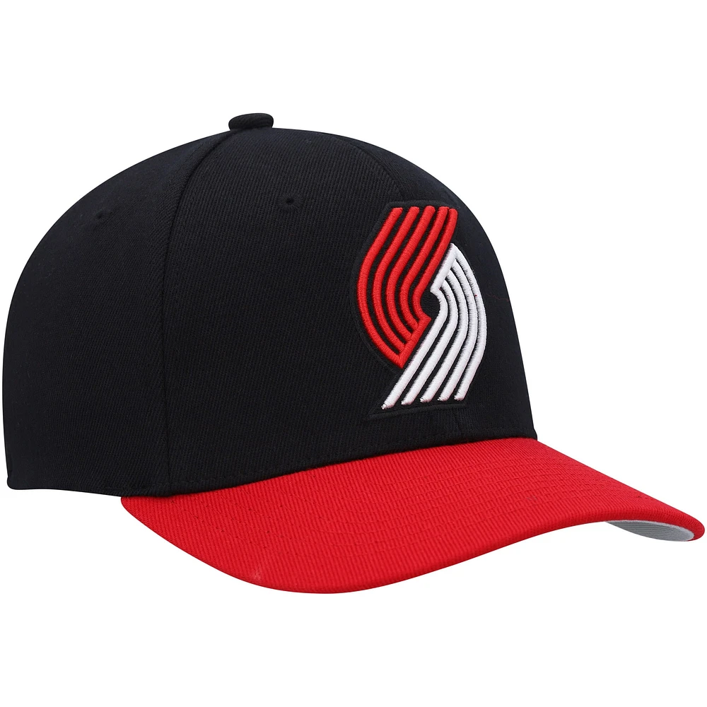 Men's Mitchell & Ness Black/Red Portland Trail Blazers MVP Team Two-Tone 2.0 Stretch-Snapback Hat