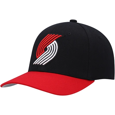 Casquette snapback extensible bicolore 2.0 MVP Team Mitchell & Ness pour hommes, noir/rouge Portland Trail Blazers