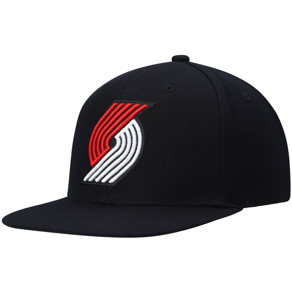 Men's Mitchell & Ness Black Portland Trail Blazers Ground 2.0 Snapback Hat