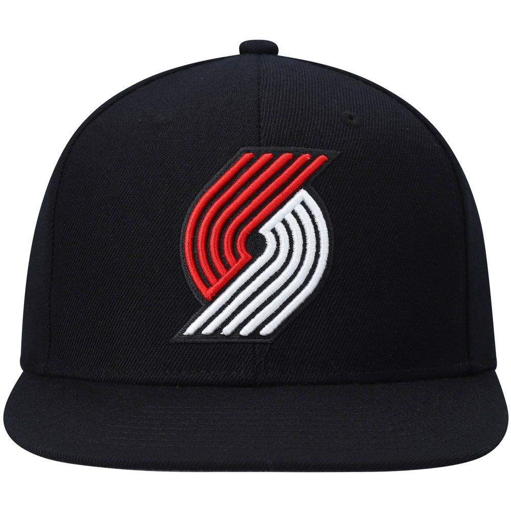 Men's Mitchell & Ness Black Portland Trail Blazers Ground 2.0 Snapback Hat