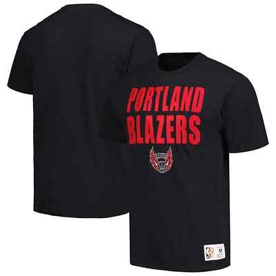 T-shirt flammé légendaire pour homme Mitchell & Ness Portland Trail Blazers Hardwood Classics noir