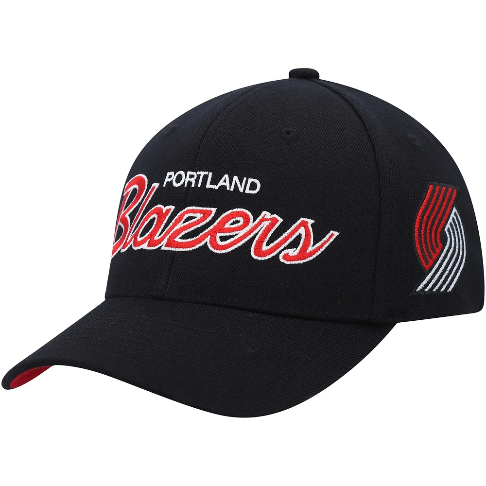 Mitchell & Ness pour homme Portland Trail Blazers MVP Team Script 2.0 Stretch Snapback Hat