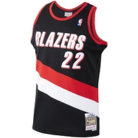 Maillot Swingman Mitchell & Ness Clyde Drexler Portland Trail Blazers noir 1991/92 pour hommes