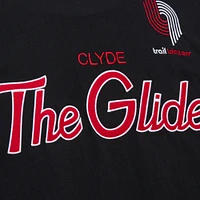 Men's Mitchell & Ness Clyde Drexler Black Portland Trail Blazers Premium Nickname T-Shirt