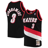 Maillot Swingman Mitchell & Ness Damon Stoudamire Portland Trail Blazers noir 1999/00 Hardwood Classics pour hommes