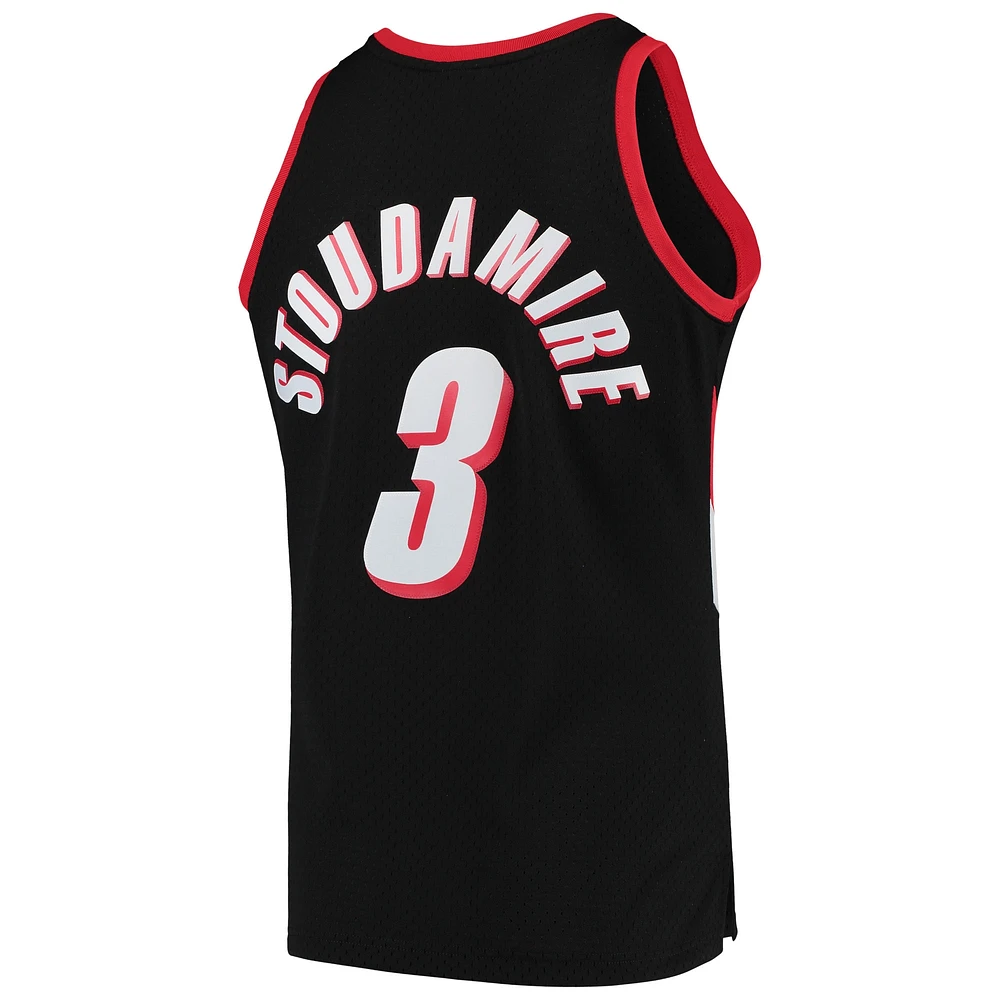 Maillot Swingman Mitchell & Ness Damon Stoudamire Portland Trail Blazers noir 1999/00 Hardwood Classics pour hommes