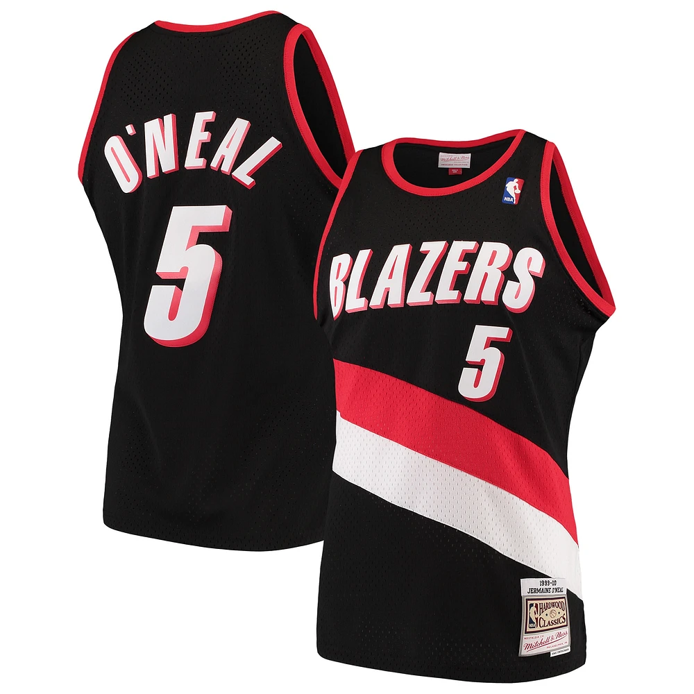 Men's Mitchell & Ness Jermaine O'Neal Black Portland Trail Blazers 1999/00 Hardwood Classics Swingman Jersey