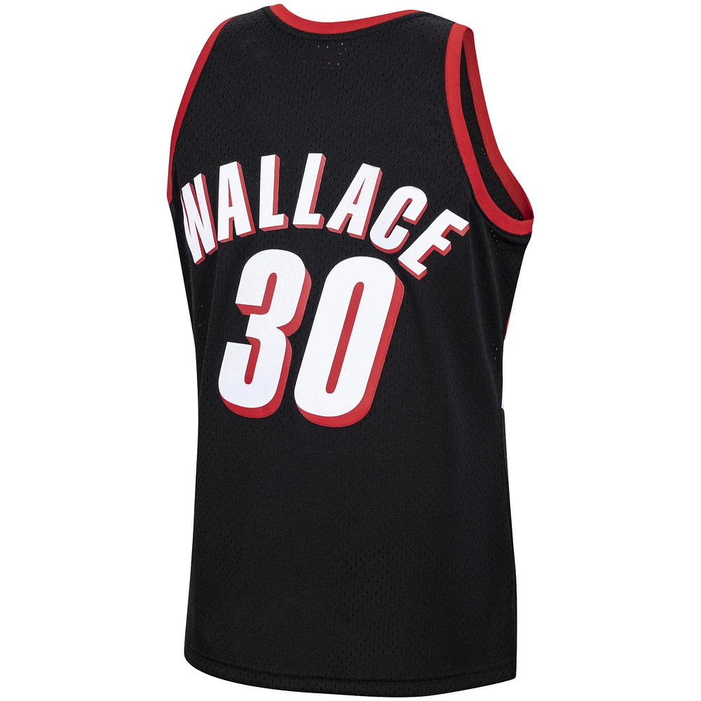 Men's Mitchell & Ness Rasheed Wallace Black Portland Trail Blazers 1999/00 Hardwood Classics Swingman Jersey