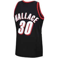 Maillot Swingman Portland Trail Blazers Mitchell & Ness Rasheed Wallace noir pour hommes 1999/00 Hardwood Classics