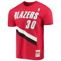 Men's Mitchell & Ness Rasheed Wallace Red Portland Trail Blazers Hardwood Classics Player Name Number T-Shirt