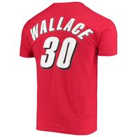 Men's Mitchell & Ness Rasheed Wallace Red Portland Trail Blazers Hardwood Classics Player Name Number T-Shirt