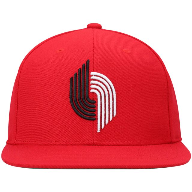 Casquette pour homme Mitchell & Ness Red Portland Trail Blazers Hardwood Classics Team Ground 2.0 Snapback