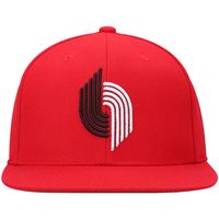 Men's Mitchell & Ness Red Portland Trail Blazers Hardwood Classics Team Ground 2.0 Snapback Hat