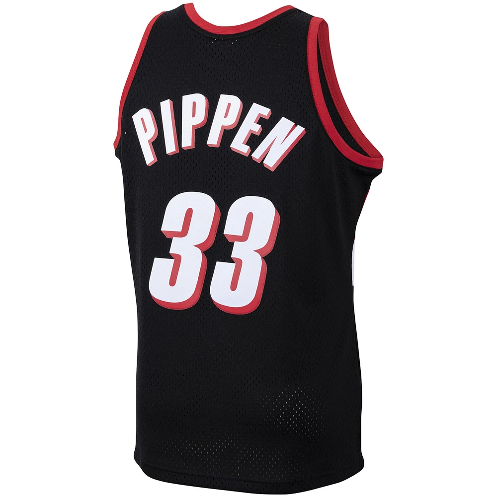 Maillot Swingman Portland Trail Blazers Mitchell & Ness Scottie Pippen noir pour hommes 1999/00 Hardwood Classics