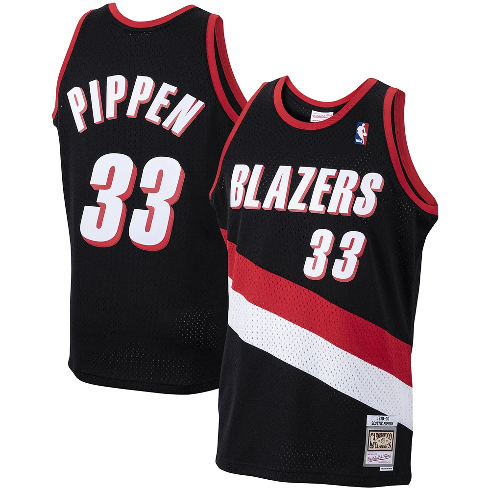 Men's Mitchell & Ness Scottie Pippen Black Portland Trail Blazers 1999/00 Hardwood Classics Swingman Jersey