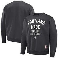 Sweat-shirt en peluche pour hommes NBA x Staple anthracite Portland Trail Blazers Pigeon Plush