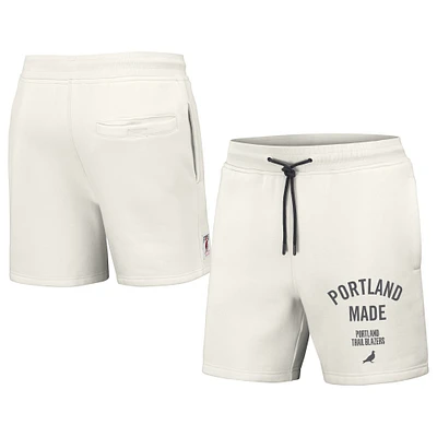 Short en polaire épais pour hommes NFL x Staple crème Portland Trail Blazers Pigeon