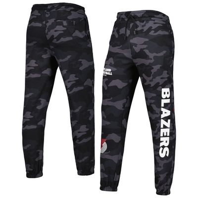 Men's New Era Black/Camo Portland Trail Blazers Tonal Joggers