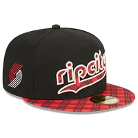 Casquette ajustée 59FIFTY New Era noire Portland Trail Blazers 2023/24 City Edition pour homme