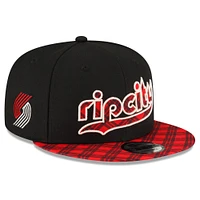 Casquette réglable OTC 9FIFTY Snapback New Era noire Portland Trail Blazers 2023/24 City Edition pour homme