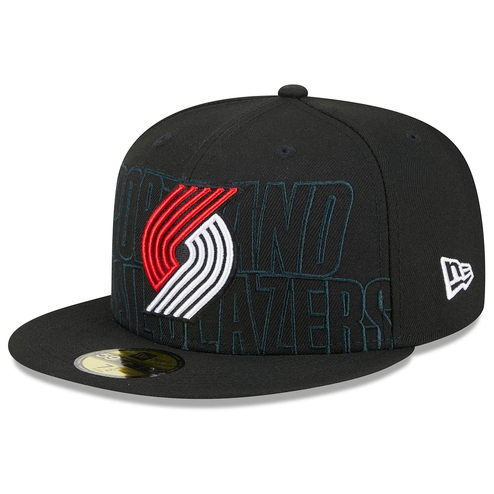 Casquette ajustée New Era Portland Trail Blazers 2023 NBA Draft 59FIFTY pour homme, noire