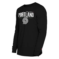 T-shirt à manches longues Portland Trail Blazers City Edition 2024/25 noir New Era pour homme