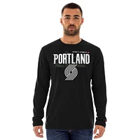 T-shirt à manches longues Portland Trail Blazers City Edition 2024/25 noir New Era pour homme