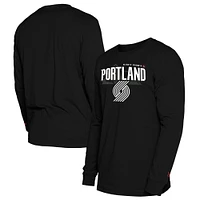 T-shirt à manches longues Portland Trail Blazers City Edition 2024/25 noir New Era pour homme