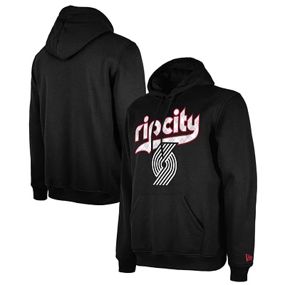 Men's New Era  Black Portland Trail Blazers 2024/25 City Edition Pullover Hoodie