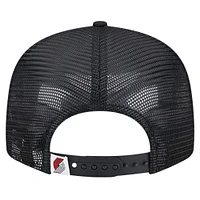 Men's New Era Black Portland Trail Blazers Meshback 9FIFTY Snapback Hat